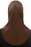 Micro Plain - Hijab One-Piece Marrone