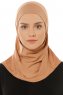 Micro Plain - Hijab One-Piece Caramello