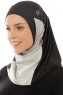 Esin - Hijab One-Piece Nero & Grigio Chiaro & Antracite