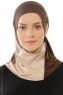 Esin - Hijab One-Piece Marrone & Taupe Chiaro & Taupe Scuro