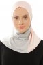 Esin - Hijab One-Piece Rosa Antico & Grigio Chiaro & Creme