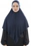  Ajda - Hijab Blu Navy Con Cerniera