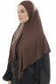  Ajda - Hijab Marrone Con Cerniera