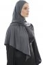  Ajda - Hijab Grigio Scuro Con Cerniera
