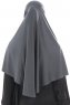  Ajda - Hijab Grigio Scuro Con Cerniera