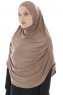 Roxelana - Hijab Al Amira Taupe Scuro Lunga