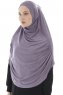 Roxelana - Hijab Al Amira Viola Scuro Lunga