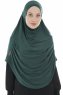 Roxelana - Hijab Al Amira Verde Scuro Lunga