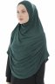 Roxelana - Hijab Al Amira Verde Scuro Lunga