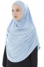 Roxelana - Hijab Al Amira Azzurro Lunga