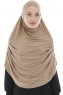 Roxelana - Hijab Al Amira Marrone Chiaro Lunga