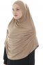 Roxelana - Hijab Al Amira Marrone Chiaro Lunga