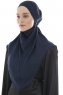 Ebrar - Hijab Al Amira Crepe Chiffon Blu Navy