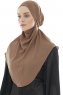 Ebrar - Hijab Al Amira Crepe Chiffon Marrone