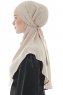 Ebrar - Hijab Al Amira Crepe Chiffon Taupe Chiaro