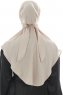 Ebrar - Hijab Al Amira Crepe Chiffon Taupe Chiaro