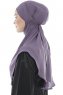 Ebrar - Hijab Al Amira Crepe Chiffon Viola Scuro