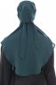 Ebrar - Hijab Al Amira Crepe Chiffon Verde Scuro