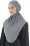 Ebrar - Hijab Al Amira Crepe Chiffon Grigio Scuro