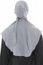 Ebrar - Hijab Al Amira Crepe Chiffon Grigio Chiaro