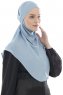 Ebrar - Hijab Al Amira Crepe Chiffon Azzurro