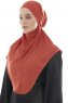 Ebrar - Hijab Al Amira Crepe Chiffon Rosso Mattone