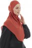 Ebrar - Hijab Al Amira Crepe Chiffon Rosso Mattone