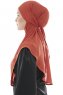 Ebrar - Hijab Al Amira Crepe Chiffon Rosso Mattone