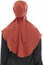 Ebrar - Hijab Al Amira Crepe Chiffon Rosso Mattone