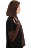 Azize - Pro Scarf Sport Hijab Set Marrone