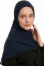 Eylem - Hijab Chiffon One Piece Blu Navy