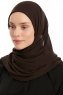 Eylem - Hijab Chiffon One Piece Marrone