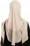 Eylem - Hijab Chiffon One Piece Beige
