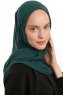 Eylem - Hijab Chiffon One Piece Verde Scuro