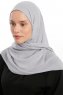 Eylem - Hijab Chiffon One Piece Grigio Chiaro