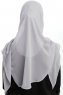 Eylem - Hijab Chiffon One Piece Grigio Chiaro