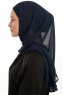 Sahar - Hijab Chiffon One Piece Blu Navy