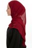 Sahar - Hijab Chiffon One Piece Bordò