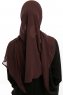 Sahar - Hijab Chiffon One Piece Marrone