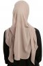Sahar - Hijab Chiffon One Piece Taupe Chiaro
