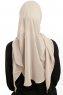 Sahar - Hijab Chiffon One Piece Beige Chiaro