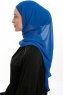 Sahar - Hijab Chiffon One Piece Blu