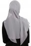 Sahar - Hijab Chiffon One Piece Grigio Scuro