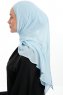 Sahar - Hijab Chiffon One Piece Azzurro