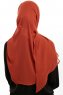 Sahar - Hijab Chiffon One Piece Rosso Mattone