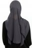 Sahar - Hijab Chiffon One Piece Antracite