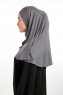 Feriha - Hijab Turban Viscosa Grigio Scuro