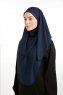 Bengi - Micro Krep Turban Hijab Blu Navy