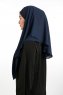 Bengi - Micro Krep Turban Hijab Blu Navy