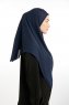 Bengi - Micro Krep Turban Hijab Blu Navy